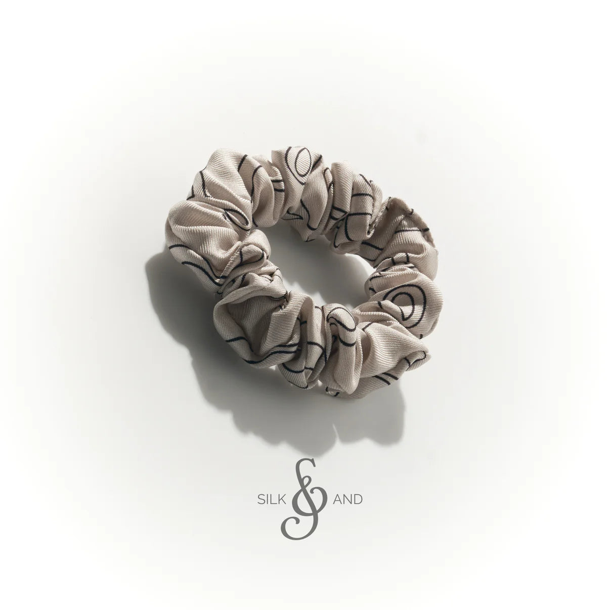 Silk& Scrunchie mini White